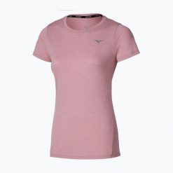 Koszulka do biegania damska Mizuno Core Tee. Czerwone koszulki sportowe damskie Mizuno, s, bez wzorów, z materiału, bez kołnierzyka, bez ramiączek, do biegania. Za 139.99 zł.
