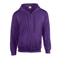Bluza Z Kapturem Dla Dorosłych Unisex Heavy Blend Full Zip. Fioletowe bluzy męskie Gildan, m, bez wzorów, z kapturem. Za 155.99 zł.