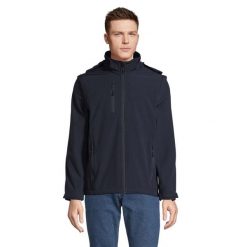 Kurtka Sol's Falcon 3In1. Niebieskie kurtki męskie SOL'S, s, bez wzorów, z elastanu, bez kaptura. Za 395.00 zł.