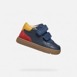 Buty GEOX B BIGLIA BOY Niebieski. Niebieskie trekkingi męskie Geox, trekkingowe. Za 229.99 zł.