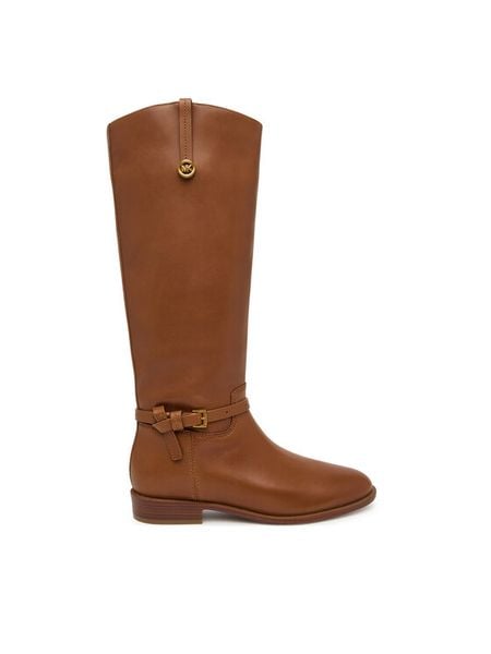 MICHAEL Michael Kors Oficerki Beverly Flat 40F6BVFB5L Brązowy. Brązowe kozaki damskie MICHAEL Michael Kors, ze skóry, bez obcasa, na płaskiej podeszwie. Za 1,469.00 zł.