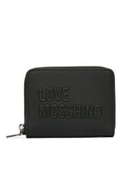 LOVE MOSCHINO Portfel JC5502PP0OLE0000 Czarny. Czarne portfele damskie Love Moschino, bez wzorów, ze skóry. Za 373.99 zł.