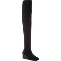 Muszkieterki POLLINI - SA26025C16TX100A W.Boot. Czarne kozaki damskie Pollini, z materiału, przed kolano, bez obcasa. W wyprzedaży za 739.00 zł.