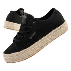 Buty Lee Cooper espadryle damskie LCW-25-44-3216L czarne. Czarne espadryle damskie bez wzorów, z gumy, klasyczne, bez obcasa, bez zapięcia. W wyprzedaży za 197.45 zł.