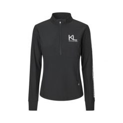 Damski polar Kingsland Nessa. Czarne bluzy sportowe damskie KINGSLAND, bez wzorów, z polaru, bez kaptura, do jazdy konnej. Za 515.50 zł.