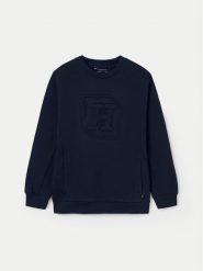 Mayoral Bluza 7448 Granatowy Regular Fit. Niebieskie bluzy dla chłopców Mayoral, bez wzorów, z syntetyku, bez ramiączek, bez kaptura. Za 89.99 zł.