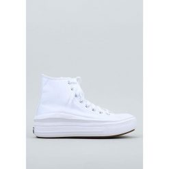 Trampki damskie Converse Chuck Taylor All Star Move Platform Hi. Białe obuwie sportowe damskie Converse, bez wzorów, retro, bez zapięcia. Za 336.99 zł.