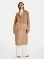 Rinascimento Płaszcz przejściowy CFC0122205003 Beżowy Regular Fit. Brązowe płaszcze damskie Rinascimento, xl, bez wzorów, z syntetyku, bez kaptura. Za 759.99 zł.