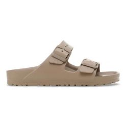 BIRKENSTOCK Arizona EVA Gray Taupe Klapki męskie. Brązowe klapki męskie Birkenstock, z materiału, klasyczne. Za 219.99 zł.
