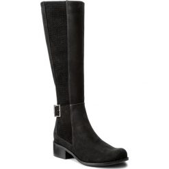 Kozaki MACCIONI - 608 Czarny/Srebrny. Czarne kozaki damskie Maccioni, z materiału, przed kolano, bez obcasa, na obcasie. W wyprzedaży za 379.00 zł.