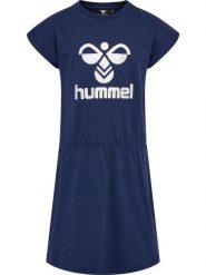 Sukienka dla dziewczynki Hummel Flowy. Niebieskie sukienki dla dziewczynek Hummel, na lato, bez wzorów, z bawełny, eleganckie, bez ramiączek, krótkie. Za 162.50 zł.