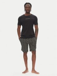Emporio Armani Underwear Piżama EM000400 AF10793 FC063 Czarny Regular Fit. Czarne piżamy męskie Emporio Armani Underwear, m, bez wzorów, z bawełny, bez ramiączek. Za 379.99 zł.