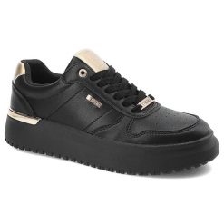 Czarne Sneakersy Big Star Wygodne Obuwie Damskie. Czarne półbuty damskie Big Star, bez wzorów, ze skóry ekologicznej, eleganckie, bez obcasa, bez zapięcia. Za 149.00 zł.