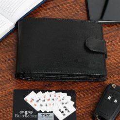 Zestaw męski skórzany premium Beltimore portfel pasek T92 : Kolory - czarny, Rozmiar pasków - r.100-115 cm. Czarne paski damskie bez wzorów. Za 124.90 zł.