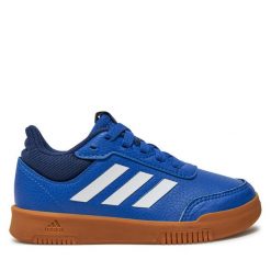 Sneakersy adidas. Niebieskie półbuty chłopięce Adidas, bez wzorów, sportowe, bez zapięcia. Za 119.99 zł.
