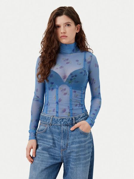 HUGO Golf 50534053 Niebieski Regular Fit. Niebieskie swetry damskie Hugo, m, bez wzorów, z syntetyku, bez kołnierzyka, bez ramiączek, bez kaptura. Za 269.99 zł.