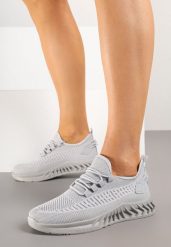 Szare Buty Sportowe Sneakersy z Siateczkowego Materiału na Tłoczonej Podeszwie Ralloti. Szare obuwie sportowe damskie Born2be, bez wzorów, z jeansu, trekkingowe. Za 69.99 zł.