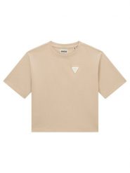 Guess T-Shirt J6YI42 K5197 Beżowy Regular Fit. Brązowe t-shirty i topy dla dziewczynek Guess, z aplikacjami, z bawełny, bez ramiączek. Za 114.99 zł.