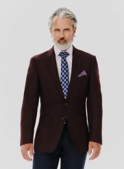 PAKO LORENTE – Burgundowa casualowa marynarka męska. Czerwone marynarki męskie Pako Lorente, bez wzorów, z wełny, casualowe. Za 399.99 zł.