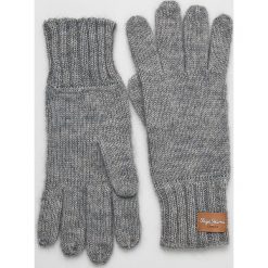 Pepe Jeans - Rękawiczki Eleanor. Czerwone rękawiczki damskie Pepe Jeans, z dzianiny. W wyprzedaży za 99.90 zł.