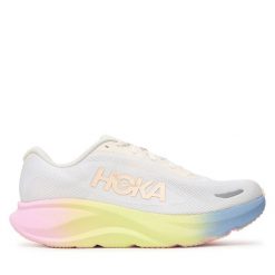 Buty do biegania Hoka. Białe obuwie sportowe damskie HOKA, bez wzorów, do biegania. Za 649.99 zł.