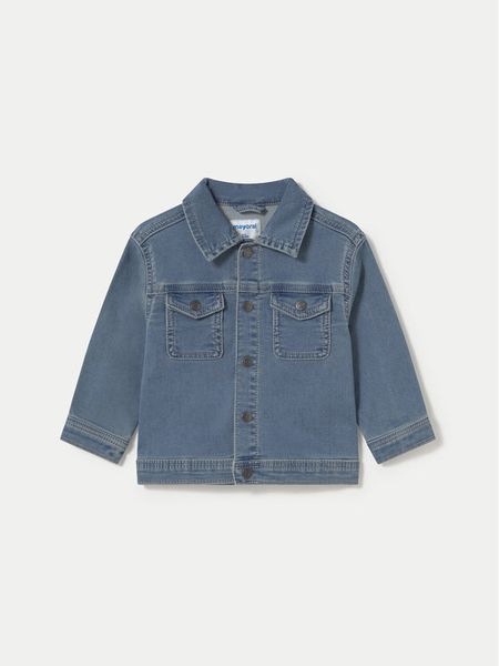 Mayoral Kurtka jeansowa 1471 Niebieski Regular Fit. Niebieskie kurtki i płaszcze dla chłopców Mayoral, bez wzorów, z bawełny, bez kaptura. Za 139.99 zł.
