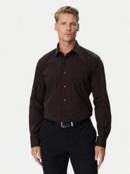 HUGO Koszula Valerio 50570567 Brązowy ciemny Modern Fit. Brązowe koszule męskie Hugo, m, bez wzorów, z bawełny, bez kołnierzyka, bez ramiączek. Za 499.99 zł.