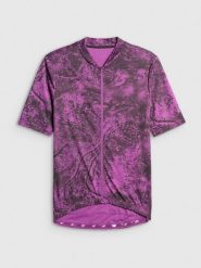 4F Koszulka kolarska męska - fioletowa XL. Fioletowe t-shirty męskie 4f, m, bez wzorów, z dzianiny, bez kołnierzyka. Za 179.99 zł.