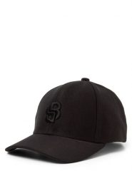 BOSS Czapka Mężczyźni Bawełna czarny, ONE SIZE. Czarne czapki i kapelusze męskie Boss, bez wzorów, z bawełny, klasyczne. Za 259.95 zł.