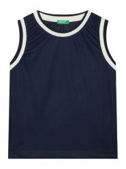 United Colors Of Benetton Tank top 3FJGCH01V Granatowy Regular Fit. Niebieskie t-shirty dla chłopców United Colors Of Benetton, bez wzorów, z syntetyku, bez ramiączek. Za 69.99 zł.