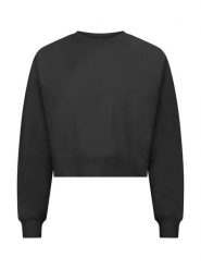Clique Miami Cropped Krótki sweter z bawełnianej mieszanki. Czarne swetry damskie CLIQUE, l, bez wzorów, z bawełny, bez kołnierzyka, bez ramiączek, krótkie, bez kaptura. Za 155.70 zł.