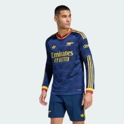 Wyjazdowa koszulka z długim rękawem Arsenal FC 26/27 Authentic. Białe koszulki sportowe męskie Adidas, m, bez wzorów, z materiału, bez kołnierzyka, bez ramiączek, do piłki nożnej, climacool (adidas). Za 672.00 zł.
