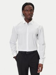HUGO Koszula Koey 50549766 Biały Slim Fit. Białe koszule męskie Hugo, m, bez wzorów, z bawełny, biznesowe, bez kołnierzyka, bez ramiączek. Za 319.99 zł.