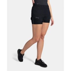 Spodenki do biegania damskie Kilpi BERGEN-W. Czarne szorty sportowe damskie Kilpi, s, bez wzorów, z materiału, do biegania. Za 153.53 zł.