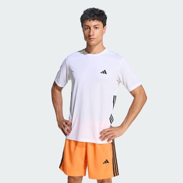 KOSZULKA WORKOUT ESSENTIALS BASE 3-STRIPES. Brązowe buty sportowe męskie Adidas, m, bez wzorów, z materiału, bez kołnierzyka, bez ramiączek, do biegania, climacool (adidas). Za 129.00 zł.