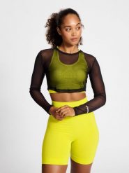 Damska koszulka z długim rękawem Hummel MT Fierce Mesh. Czarne t-shirty damskie Hummel, l, bez wzorów, z elastanu, klasyczne, bez kołnierzyka. Za 171.15 zł.