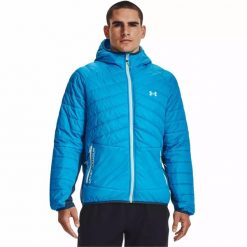 Kurtka męska Under Armour Active Hybrid Jacket. Niebieskie kurtki sportowe męskie Under Armour, m, bez wzorów, trekkingowe. Za 389.99 zł.