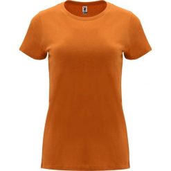 Damska Koszulka Z Krótkim Rękawem Capri. Brązowe koszulki sportowe damskie ROLY, s, bez wzorów, bez kołnierzyka, bez ramiączek, trekkingowe. Za 31.99 zł.