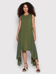 Liu Jo Sport Sukienka codzienna TA2180 J0088 Zielony Regular Fit. Zielone sukienki damskie Liu Jo Sport, na co dzień, xs, bez wzorów, z bawełny, sportowe, bez kołnierzyka, bez ramiączek, proste. Za 589.99 zł.