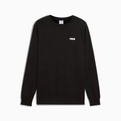 Bluza męska Puma ESS SMALL LOGO CREW FL 68676701. Czarne bluzy męskie Puma, l, bez wzorów, z bawełny, bez kaptura. Za 138.57 zł.