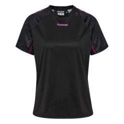 Damski jersey Hummel Blaze 2.0. Czarne koszulki sportowe damskie Hummel, bez wzorów, z jersey, sportowe, bez kołnierzyka. Za 214.00 zł.