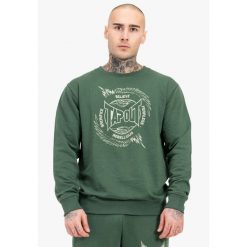 Klasyczna bluza z okrągłym dekoltem Tapout Spirit. Zielone bluzy męskie TAPOUT, xl, z aplikacjami, z bawełny, bez kaptura. Za 248.00 zł.