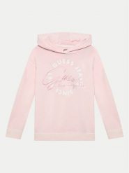Guess Bluza J4GQ05 KA6R4 Różowy Regular Fit. Czerwone bluzy dla dziewczynek Guess, z aplikacjami, z bawełny, bez ramiączek, bez kaptura. Za 119.99 zł.