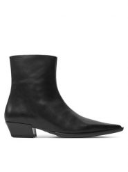 Vagabond Shoemakers Kowbojki Cassie 5850-201-20 Czarny. Czarne botki damskie Vagabond Shoemakers, ze skóry, bez obcasa, na płaskiej podeszwie, bez zapięcia. Za 819.99 zł.