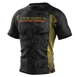 Koszulka Męska na siłownię rashguard MMA EXTREME HOBBY DBD. Czarne koszulki sportowe męskie EXTREME HOBBY, l, bez wzorów, z bawełny, bez kołnierzyka, bez ramiączek, do biegania. Za 199.00 zł.
