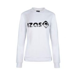 Podstawowa bluza bawełniana dla kobiet Izas RODHES W. Białe bluzy damskie IZAS, bez wzorów, z bawełny, bez kaptura. Za 160.83 zł.