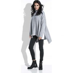 Szary Sweter z Szerokim Golfem. Swetry damskie Molly.pl. Za 149.90 zł.