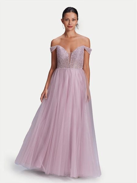 Swing Sukienka wieczorowa 5AH007HK Różowy Slim Fit. Czerwone sukienki damskie Hey Kyla, bez wzorów, z syntetyku, wizytowe, bez kołnierzyka, bez ramiączek. Za 519.99 zł.