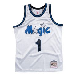 Jersey Orlando Magic platinum Anfernee Hardaway. Szare koszulki sportowe męskie Mitchell & Ness, bez wzorów, z jersey, bez kołnierzyka, bez ramiączek, do koszykówki. Za 597.00 zł.
