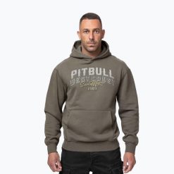 Bluza męska Pitbull Santa Muerte Hooded. Szare bluzy męskie PITBULL, m, bez wzorów, z bawełny, bez kaptura. Za 239.99 zł.